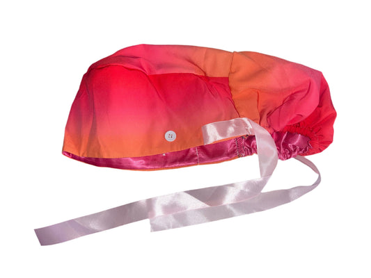Sunset Sunrise Ponytail Scrub Cap