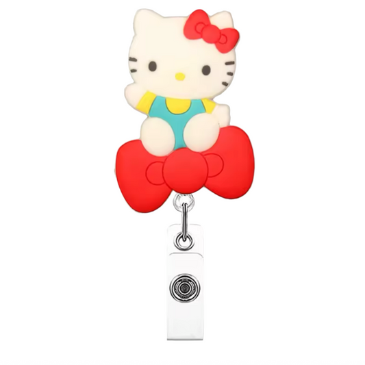 Pretty Red Bow Badge Reel